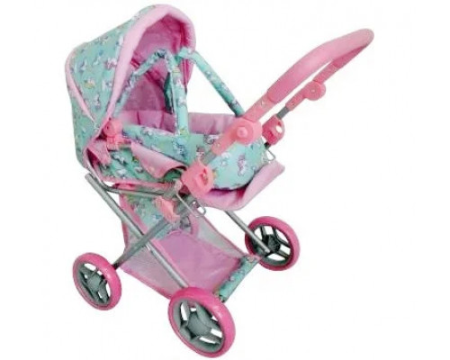 Коляска трансформер для куклы, ручка макс 62 см в 3 полож, сумка переноска, козырек Мелого 9346