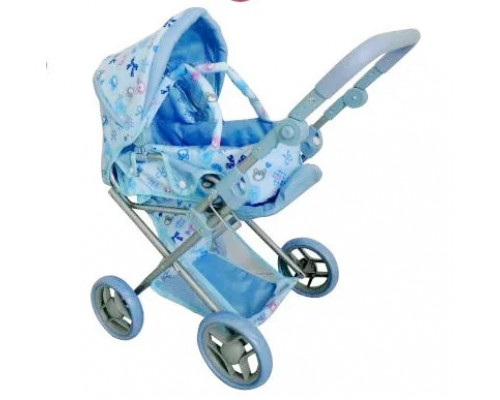 Коляска трансформер для куклы, ручка макс 62 см в 3 полож, сумка переноска, козырек Мелого 9346