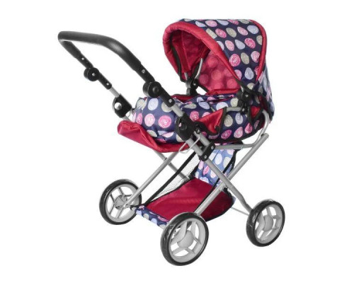 Коляска трансформер для куклы, ручка макс 62 см в 3 полож, сумка переноска, козырек Мелого 9346