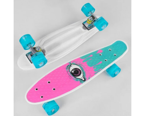 Скейт Пенни борд S 29661  пластик-антискользящий, алюминиевая подвеска, колеса ПУ d=4.5 см, доска=55 см