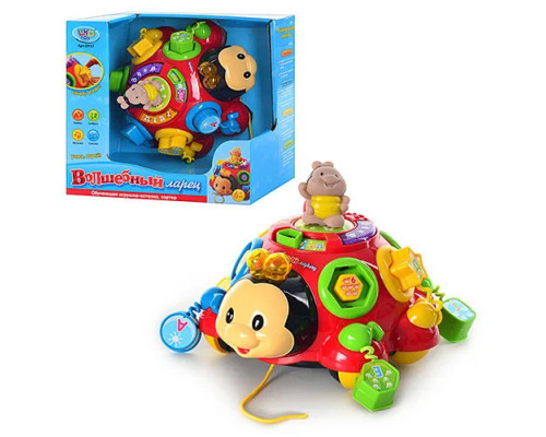 Развивающая игрушка-каталка Волшебный Ларец жук Божья коровка. Музыка, ноты, обучение 957