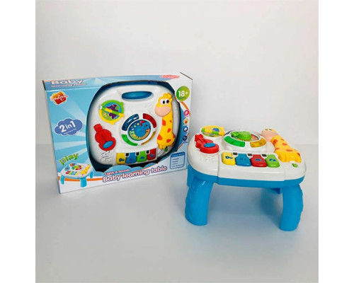 Игровой центр Столик  2в1 подвеска на кроватку 1089 Пианино, Гитара, Часы