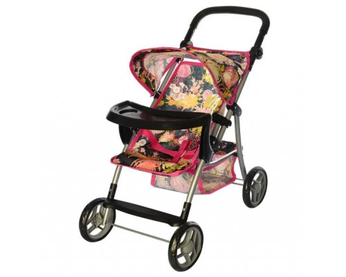 Детская   коляска для куклы Melogo 9366 прогулочная, колеса 4 штуки, корзинка Много расцветок