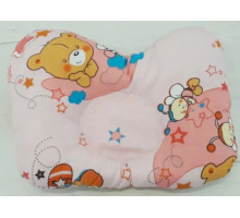 Детская ортопедическая подушка для новорожденных Мишка и пчёлки 30х25 см. Бабочка Ассортимент цветов