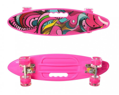 Скейт Profi MS 0461-2  пластик-антискользящий, алюминиевая подвеска, колеса ПУ. Голубой