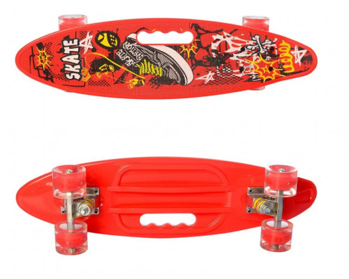 Скейт Profi MS 0461-2  пластик-антискользящий, алюминиевая подвеска, колеса ПУ. Голубой