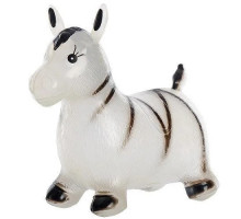 Яркая надувная игрушка лошадка прыгун резиновая (зебра) MS 0002. Нагрузка до 50 кг