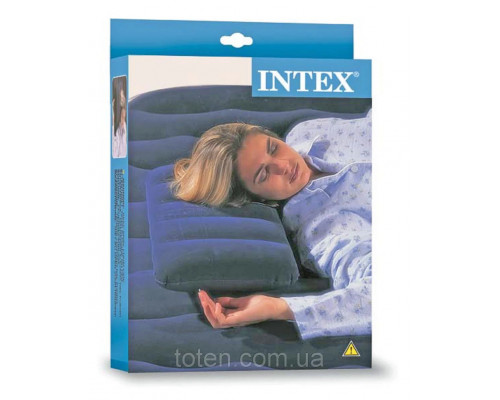 Подушка надувная флокированная Intex 68672 (48х32х9см) синяя