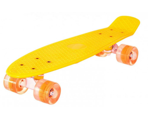 Скейт Пенни борд (Penny board), светятся колёса MS 0848-2,  черный