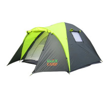 Палатка  туристическая 280 х 200 х 150 см. трехместная Green Camp 1011, тамбур, москитные сетки