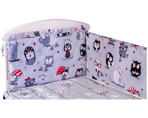 Защита бортики на 4 стороны (отдельные) на завязочках высота 40 см для детской кроватки 120*60см