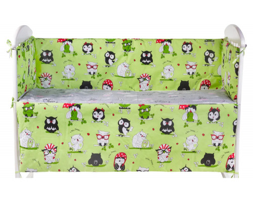 Защита бортики на 4 стороны (отдельные) на завязочках высота 40 см для детской кроватки 120*60см