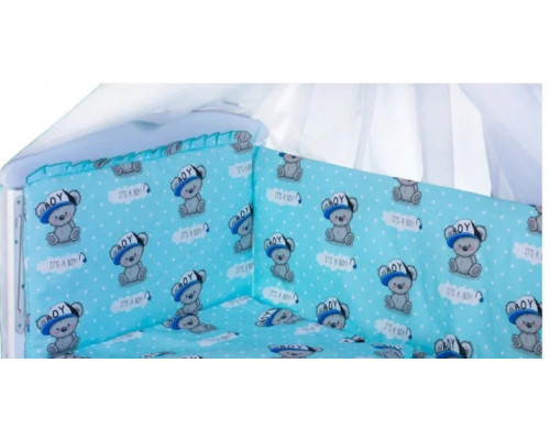 Защита бортики на 4 стороны (отдельные) на завязочках высота 40 см для детской кроватки 120*60см