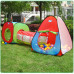 Детская игровая палатка - тоннель большая длина 230 см. 2 палатки в 1 + тоннель А999-148
