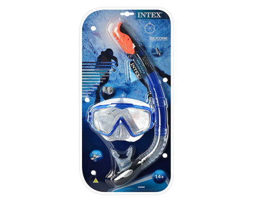 Набор для плавания Intex 55962 маска   XXL, (14+), обхват головы ≈ 59 см, трубка