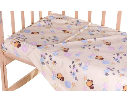 Детское постельное белье 3 в 1 бязь 100% хлопок. Простынка, наволочка, пододеяльник