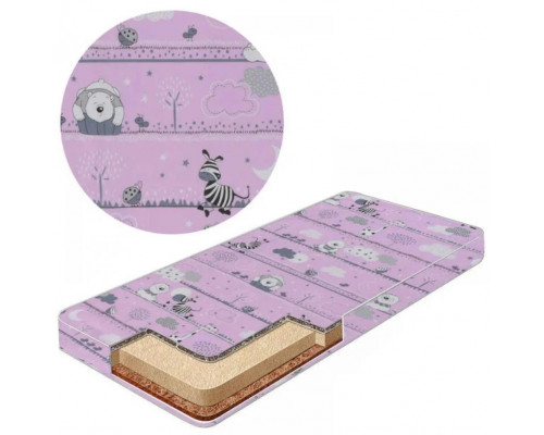 Матрас для детской кроватки КПК-LUX кокос-поролон-кокос, 120х60 см. Толщина 7 см. много цветов