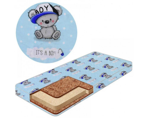 Матрас для детской кроватки КПК-LUX кокос-поролон-кокос, 120х60 см. Толщина 7 см. много цветов