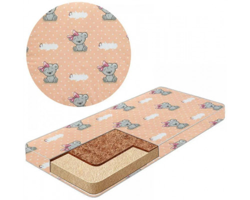 Матрас для детской кроватки КПК-LUX кокос-поролон-кокос, 120х60 см. Толщина 7 см. много цветов