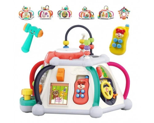 Мультибокс 15 уникальных игр развивающая игрушка для детей 806. С телефоном и микроф, стучалка