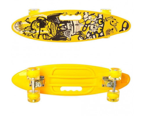 Скейт Profi MS 0461-2  пластик-антискользящий, алюминиевая подвеска, колеса ПУ. Розовый