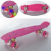 Скейт Пенни борд (Penny board) светятся колёса MS 0848-2 синий