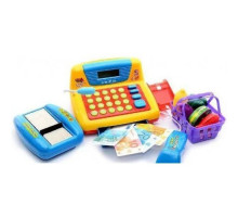 Детский кассовый аппарат 7016 RU 'Мой магазин' калькулятор ,микрофон, звук (рус), свет