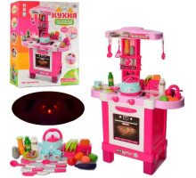 Детская игровая кухня 87 см со звуками и светом 008-939 розовая