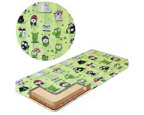 Матрас для детской кроватки со змейкой КПК кокос-поролон-кокос 120х60 см. Толщина 10 см.