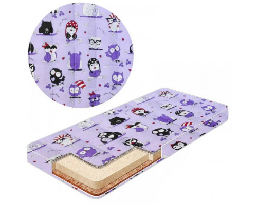 Матрас для детской кроватки со змейкой КПК кокос-поролон-кокос 120х60 см. Толщина 10 см.