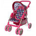Коляска для кукол Melogo 9352/011,  поворотные колеса, корзинка. Розовая