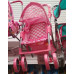 Коляска для кукол Melogo 9352/011,  поворотные колеса, корзинка. Розовая