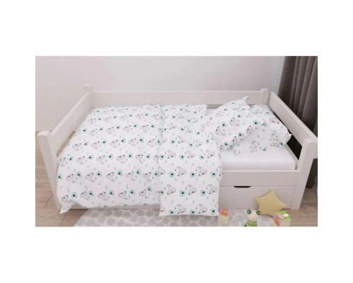 Комплект 3 в 1 постельного детского белья простынка, пододеяльник, наволочка бязь разные расцветки
