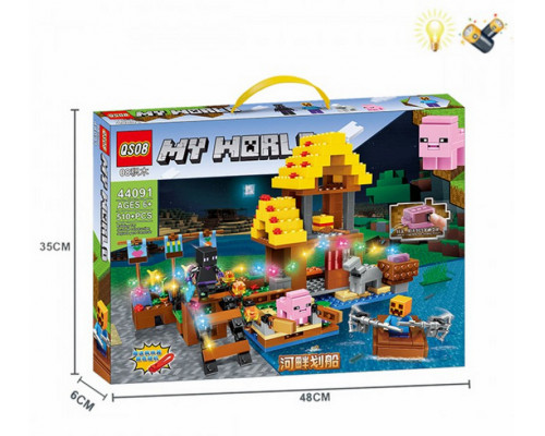 Конструктор My world - Minecraft - Вечеринка Мобов, LED-подсветка (арт. 44091)