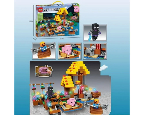 Конструктор My world - Minecraft - Вечеринка Мобов, LED-подсветка (арт. 44091)