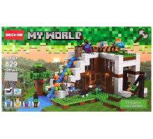 Конструктор My world - Minecraft - База на водопаде (арт. 829)
