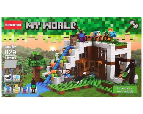 Конструктор My world - Minecraft - База на водопаде (арт. 829)