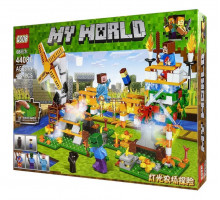Конструктор My world - Minecraft - Золотой мост, LED-подсветка (арт. 44086)