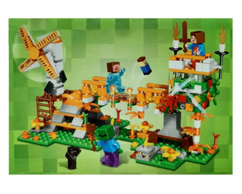 Конструктор My world - Minecraft - Золотой мост, LED-подсветка (арт. 44086)