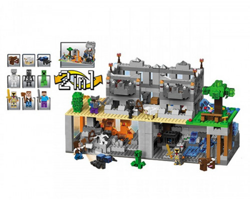 Конструктор My world - Minecraft - Сражение Стива в городе Черепов, 2 в 1 (арт. 820)