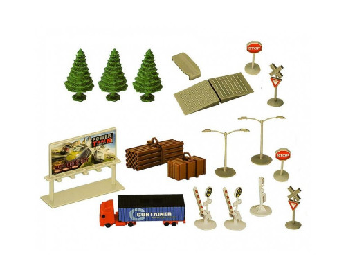 Детская железная дорога с погрузчиком и нефтеналивной станцией Power Train (BSQ 2087)