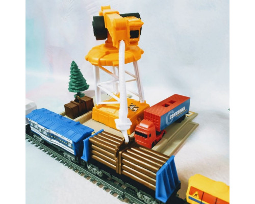 Детская железная дорога с погрузчиком и нефтеналивной станцией Power Train (BSQ 2087)